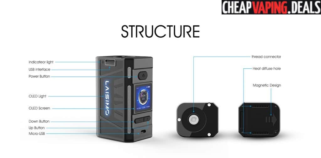 Sigelei Laisimo F4 360W TC Box Mod $53.91 - Cheap Vaping Deals