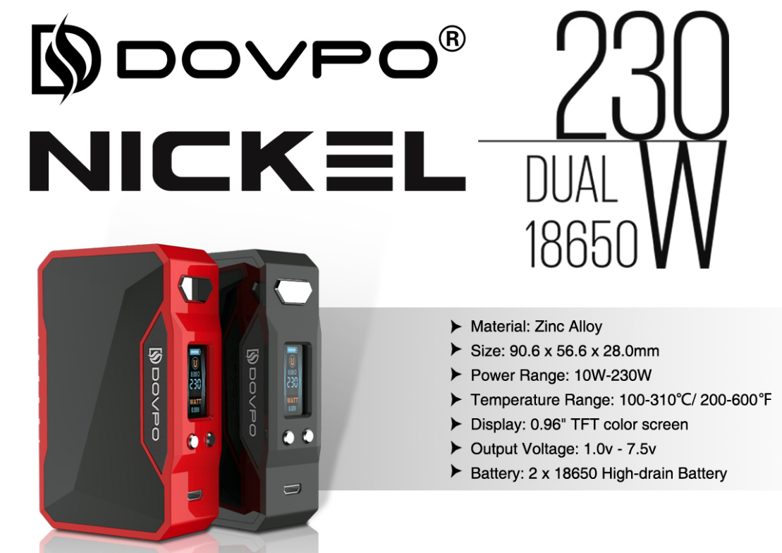 Dovpo Nickel Mod 230W 49 99 Cheap Vaping Deals
