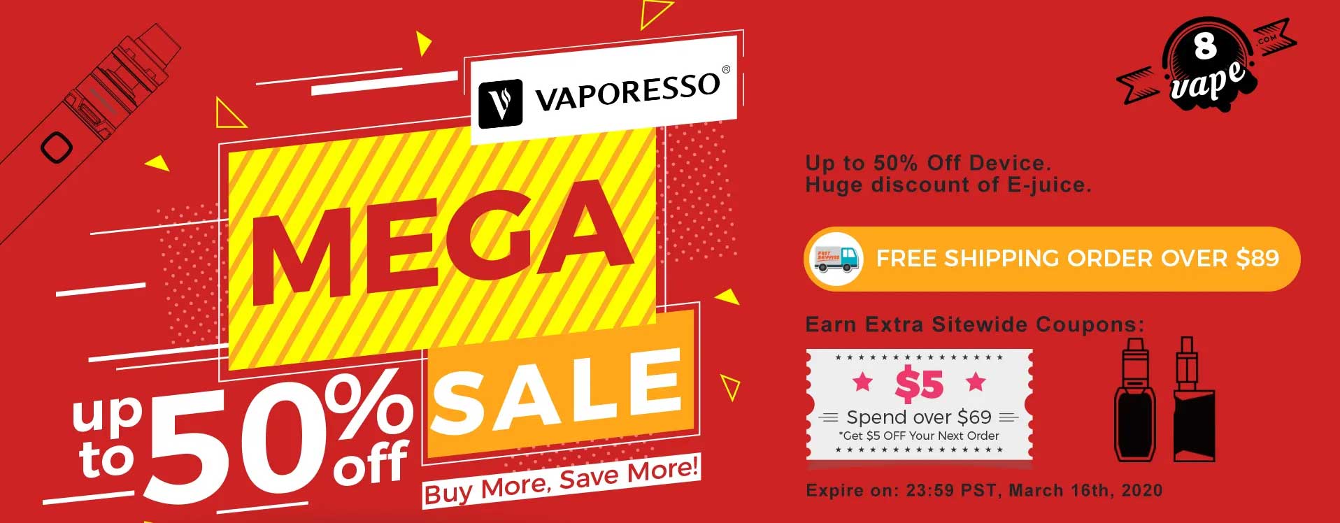 Eightvape Up To 50 Off Vaporesso E Juice Mega Sale Extra 10