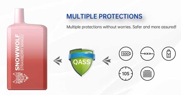 Snowwolf 6000 Kaos Disposable Safety Features