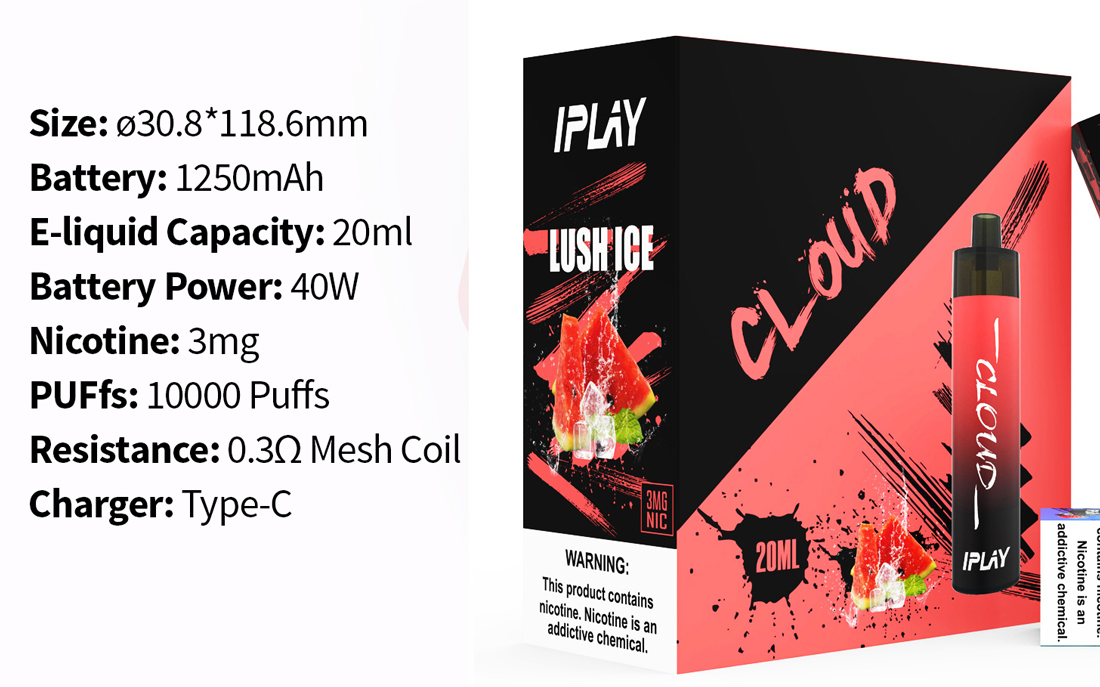 IPLAY Cloud Disposable Specifications Features