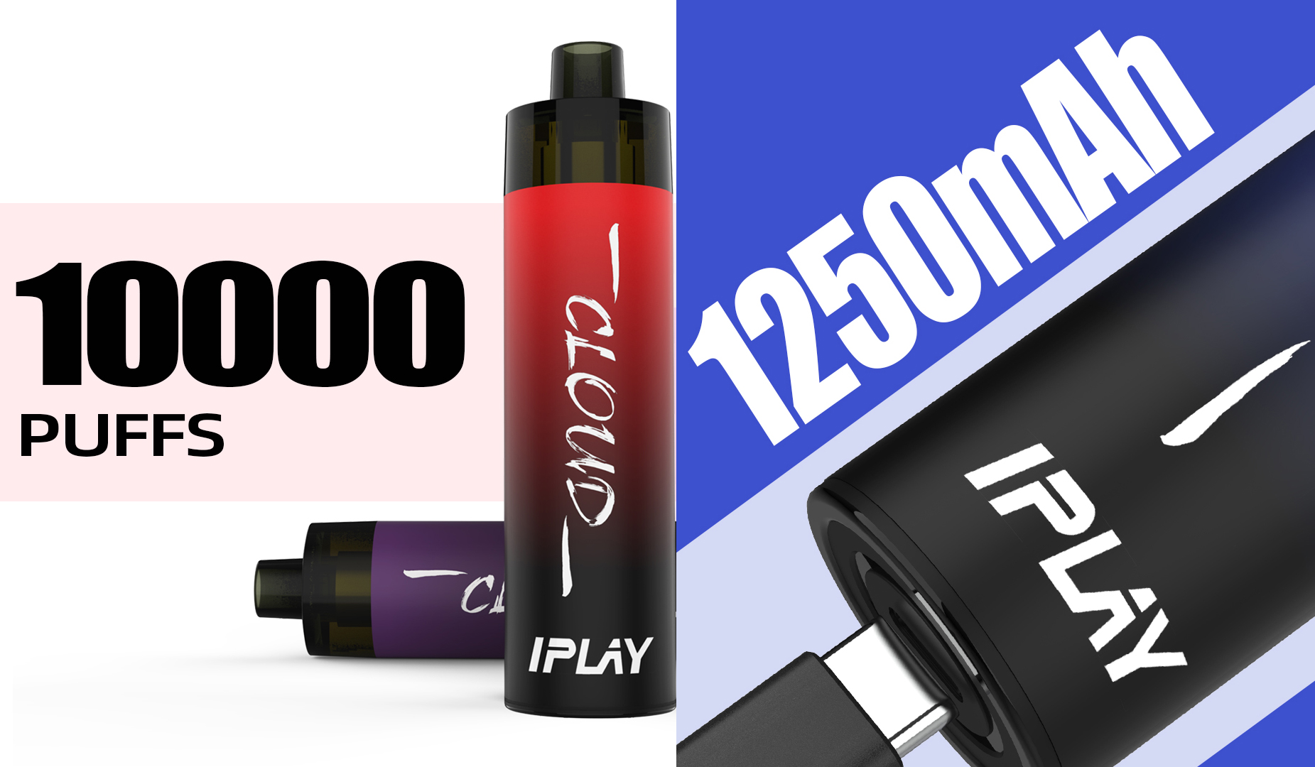 Wholesale Best-Selling Disposable Vape Near Me Gas Station - IPLAY CLOUD  10000 Puffs Disposable Vape Pod – Iplayvape Supplier and Manufacturer