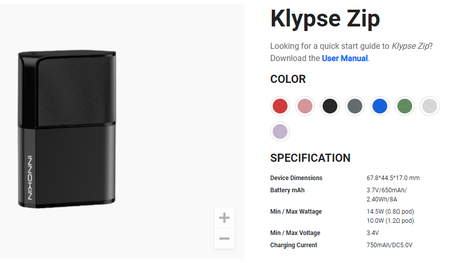 Innokin Klypse Zip Features Specifications