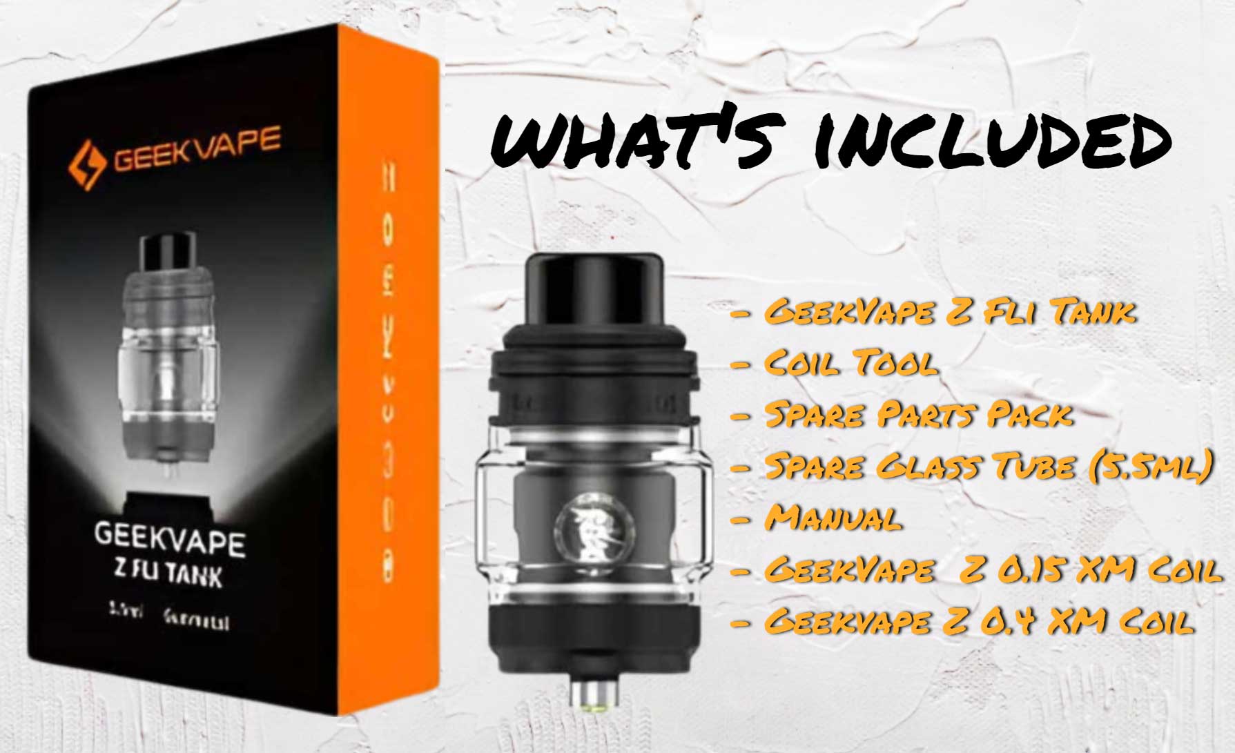 Geekvape Z Fli Sub-Ohm Tank What's Included In The Package