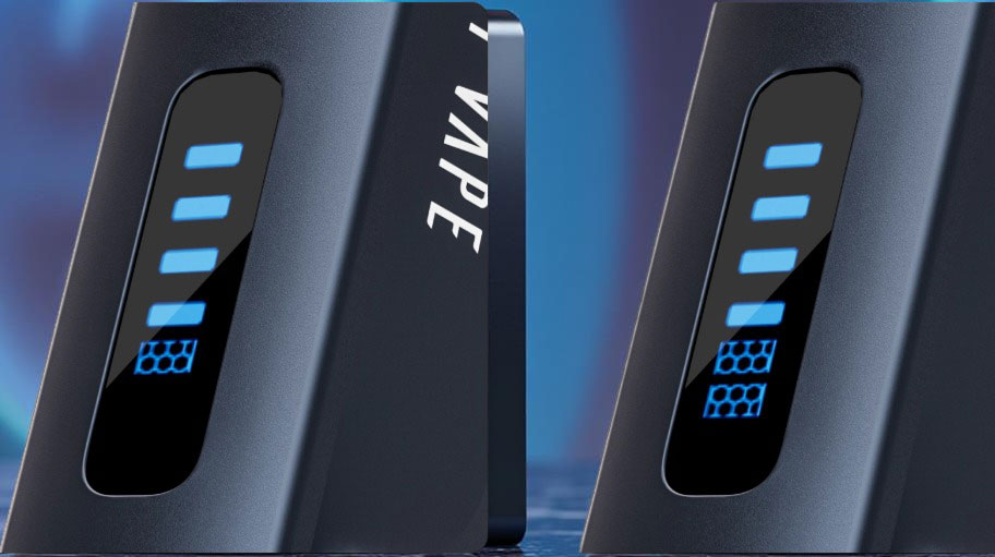 A macro shot of the Lost Vape Thelema Elite S OLED screen. The display features two side-by-side coil icons; in Boost Mode, both icons are illuminated to show dual-coil firing, while in ECO Mode, only a single coil icon is lit to indicate power-saving single-coil operation.