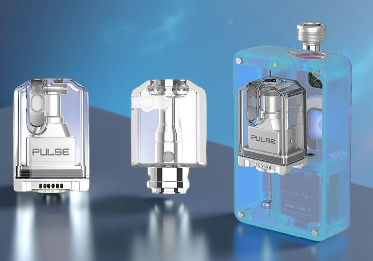 A side-by-side comparison illustrating the Vandy Vape Pulse AIO.5's compatibility. The left features the 4.6mL Vessel 2 DIY RBA Tank with its build deck exposed, while the right displays the 5.0mL Vessel Pre-Built Tank compatible with VVC mesh coils.
