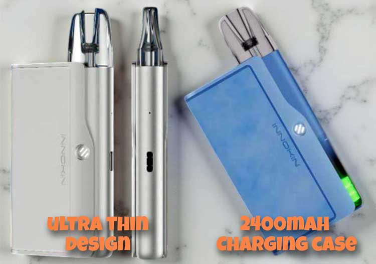 Innokin EZ Leva Kit Thin Design and Massive Capacity Charging Case