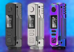 BD Vape Rayden 100 Mod Limited Edition in gunmetal, silver and rainbow