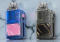 Lost Vape Thelema Elite Art 40 40W Kit in Mecha Blue and Mecha Black Colorways