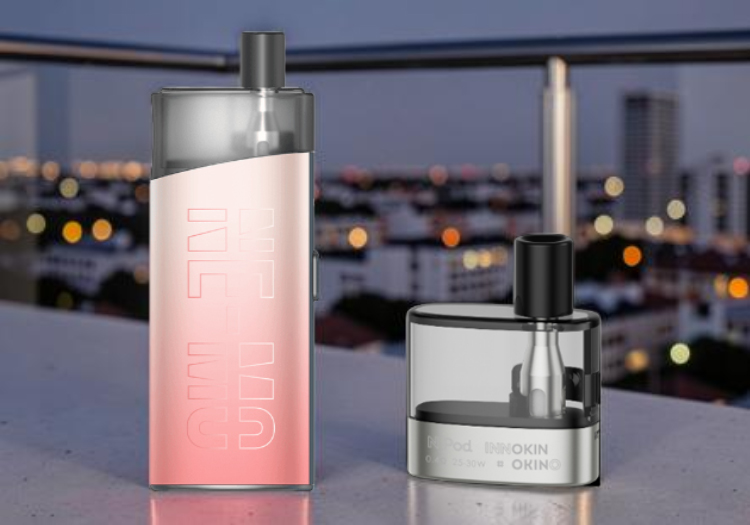 Innokin Ne-Mo Pod Kit with a compatible N-Pod Cartridge adjacent