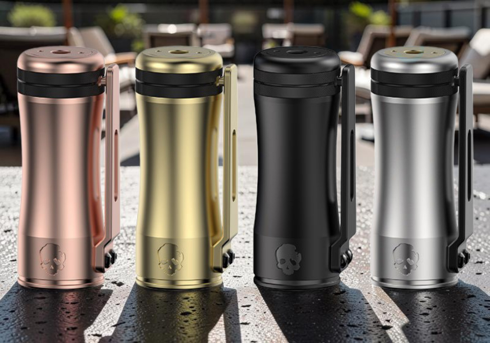 Thunder Cloud x Vaping Bogan Bonza Pro Mechanical Mod in copper, brass, brass black and stainless steel colorways