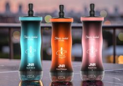 JNR Shisha Hookah 70K Disposable in Gum Mint, Cool Mango and Peach Ice flavors